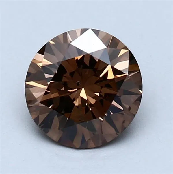 1.05ct Round Natural Diamond (Colour Fancy Dark Orangey Brown, Clarity SI2, Cut GD, GIA Certified)