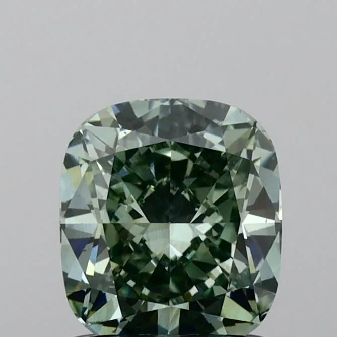 1.06ct Cushion modified Lab Grown Diamond (Colour Fancy Intense Green, Clarity VS1, IGI Certified)