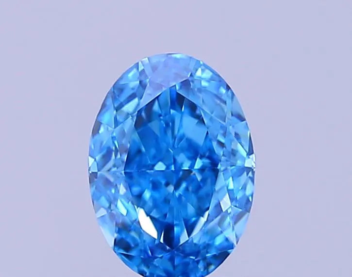 1.06ct Oval Lab Grown Diamond (Colour Fancy Vivid Blue, Clarity VVS2, Cut VG, IGI Certified)