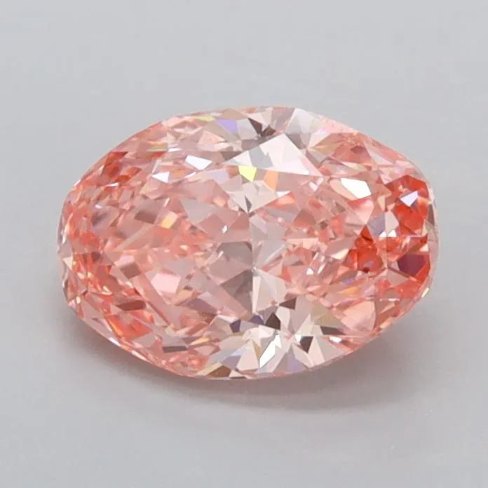 1.06ct Oval Lab Grown Diamond (Colour Fancy Vivid Pink, Clarity VVS2, IGI Certified)