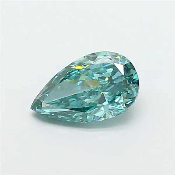 1.06ct Pear Lab Grown Diamond (Colour Fancy Vivid Greenish Blue, Clarity VVS2, IGI Certified)