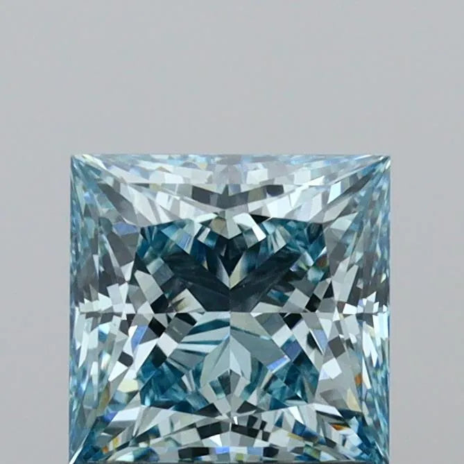 1.06ct Princess Lab Grown Diamond (Colour Fancy Blue, Clarity VVS2, IGI Certified)