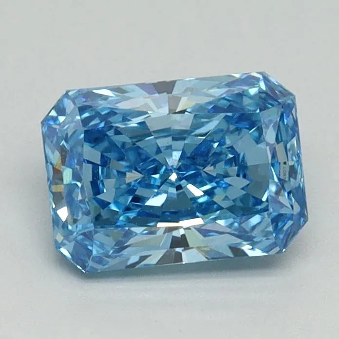 1.06ct Radiant Lab Grown Diamond (Colour Fancy Vivid Blue, Clarity VVS2, IGI Certified)