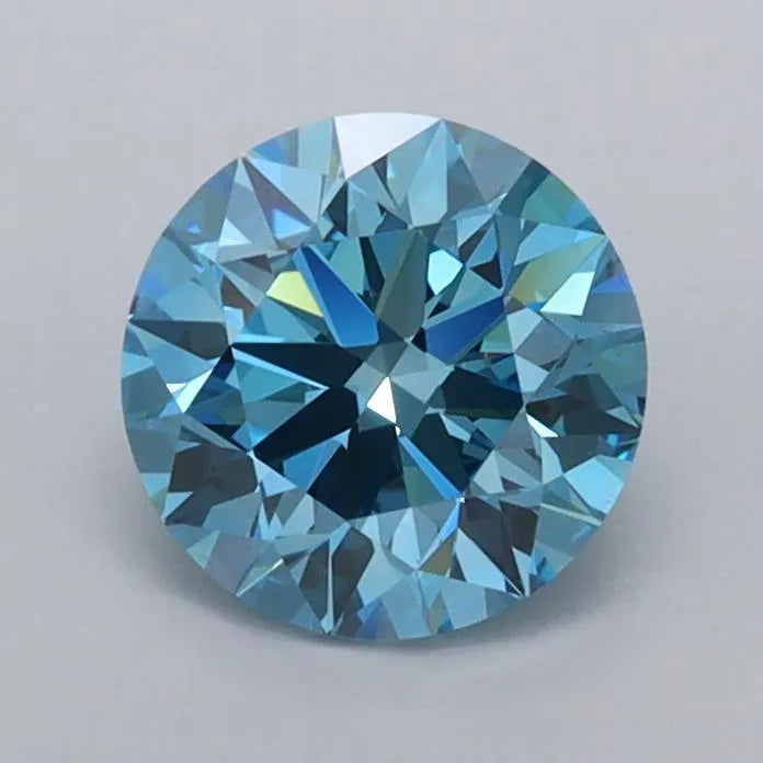 1.06ct Round Lab Grown Diamond (Colour Fancy Vivid Blue, Clarity VVS2, Cut ID, IGI Certified)