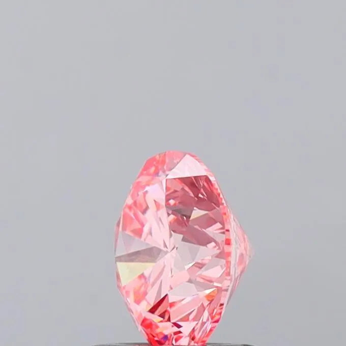 1.06ct Round Lab Grown Diamond (Colour Fancy Vivid Pink, Clarity VVS2, Cut EX, IGI Certified)