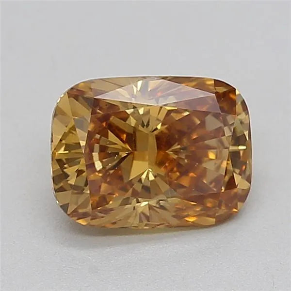 1.07ct Cushion brilliant Lab Grown Diamond (Colour Fancy Yellowish Brown, Clarity VS1, IGI Certified)