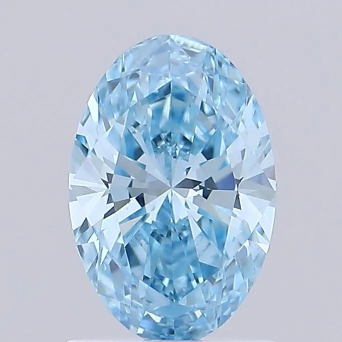 1.07ct Oval Lab Grown Diamond (Colour Fancy Vivid Blue, Clarity VS1, Uncertified)