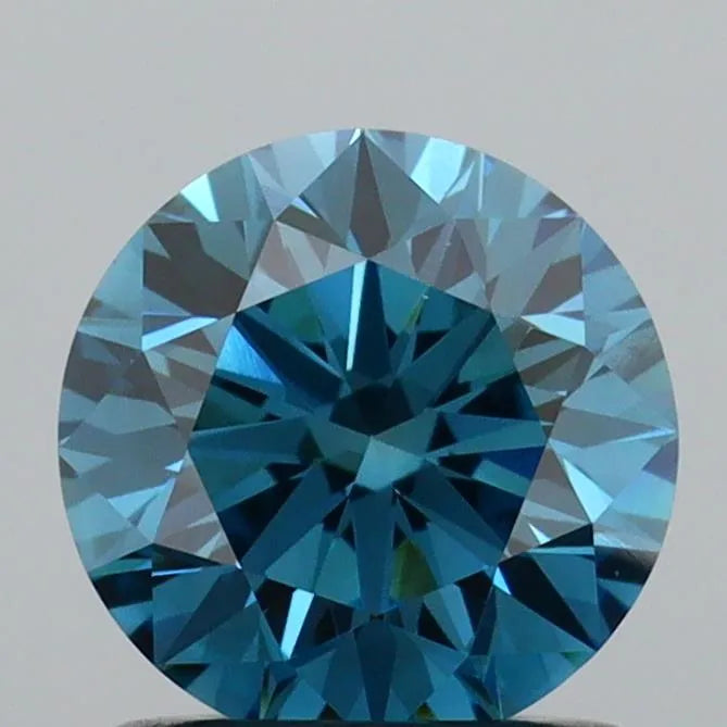 1.07ct Round Lab Grown Diamond (Colour Fancy Vivid Blue, Clarity VS1, Cut ID, IGI Certified)
