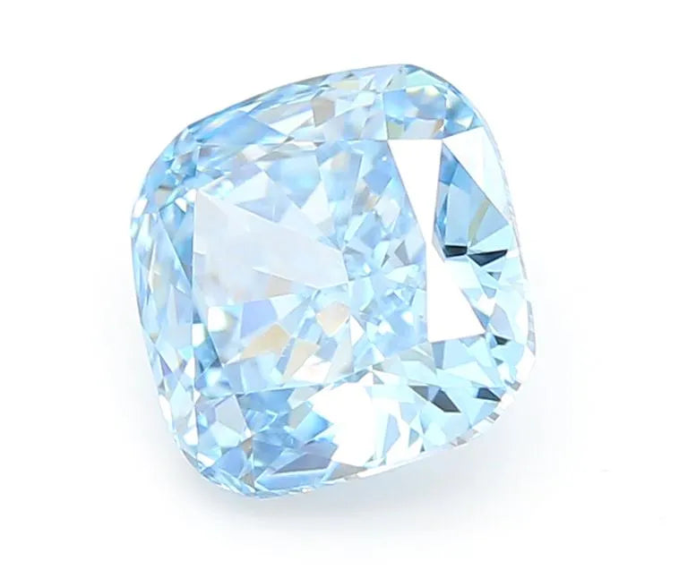 1.08ct Cushion modified Lab Grown Diamond (Colour Fancy Vivid Blue, Clarity VVS2, IGI Certified)