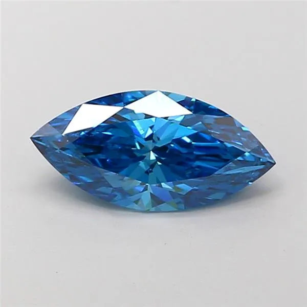 1.08ct Marquise Lab Grown Diamond (Colour Fancy Vivid Blue, Clarity SI1, IGI Certified)