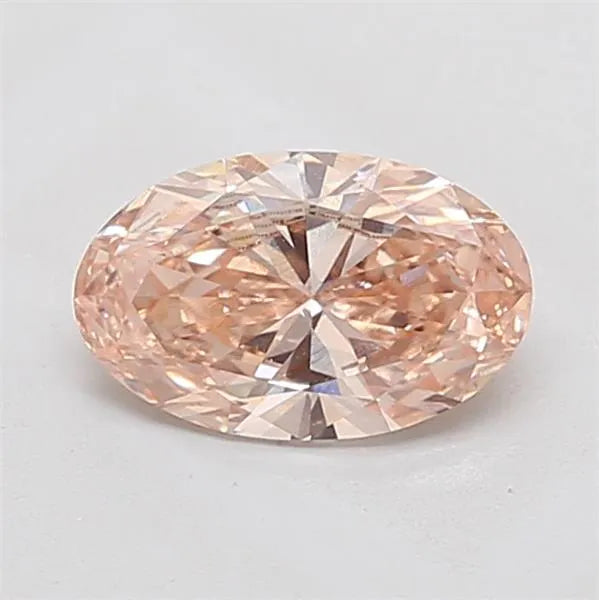 1.08ct Oval Lab Grown Diamond (Colour Fancy Light Brown, Clarity VS1, IGI Certified)