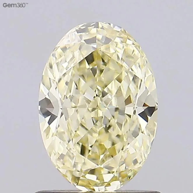 1.08ct Oval Lab Grown Diamond (Colour Fancy Light Yellow, Clarity VVS2, IGI Certified)