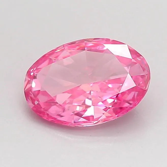 1.08ct Oval Lab Grown Diamond (Colour Fancy Vivid Pink, Clarity VVS2, Uncertified)
