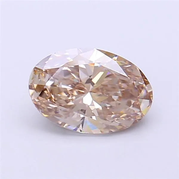 1.08ct Oval Lab Grown Diamond (Colour Light Brown, Clarity VS1, IGI Certified)