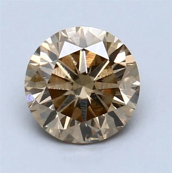 1.08ct Round Natural Diamond (Colour Fancy Brown Orange, Clarity VS2, Cut GD, IGI Certified)