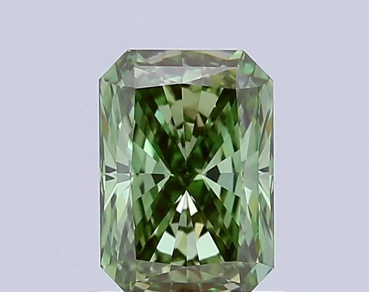 1.09ct Radiant Lab Grown Diamond (Colour Fancy Vivid Green, Clarity VVS1, IGI Certified)