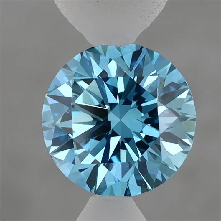 1.09ct Round Lab Grown Diamond (Colour Fancy Vivid Blue, Clarity VS1, Cut EX, IGI Certified)