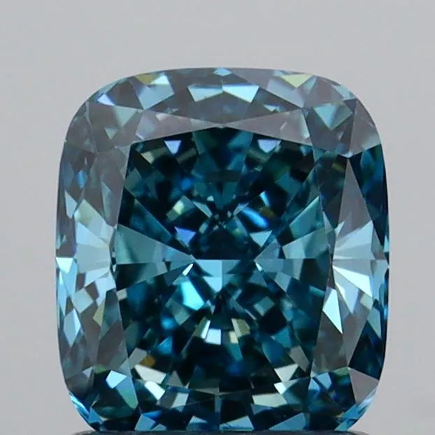 1.10ct Cushion modified Lab Grown Diamond (Colour Fancy Vivid Blue, Clarity VS1, IGI Certified)
