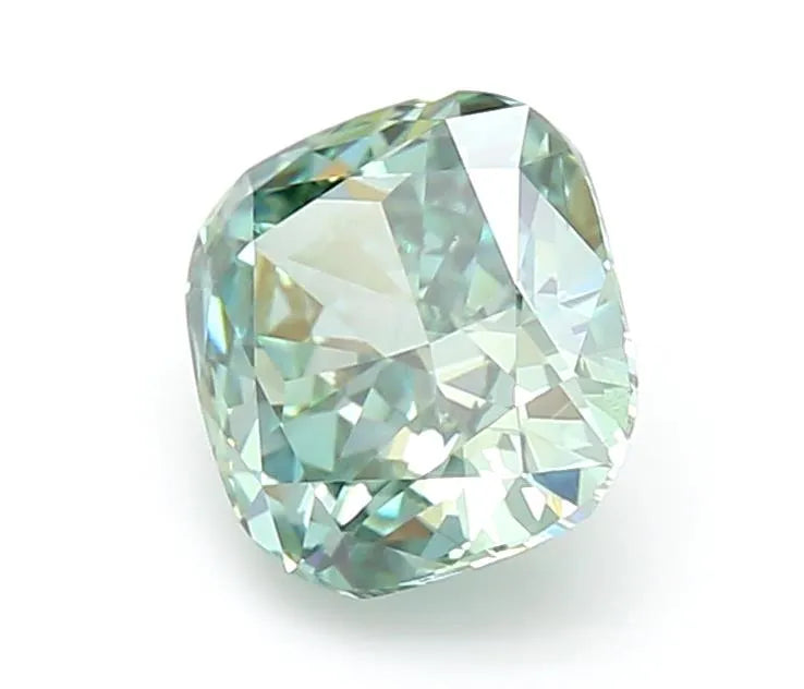 1.10ct Cushion modified Lab Grown Diamond (Colour Fancy Vivid Green, Clarity VS1, IGI Certified)
