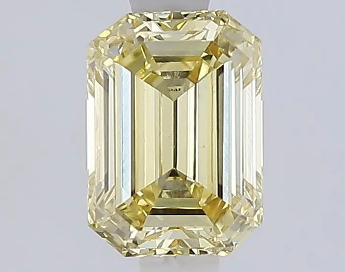 1.10ct Emerald Lab Grown Diamond (Colour Fancy Yellow, Clarity VVS2, IGI Certified)