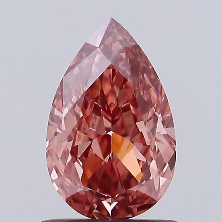 1.10ct Pear Lab Grown Diamond (Colour Fancy Intense Brown Pink, Clarity VS1, IGI Certified)