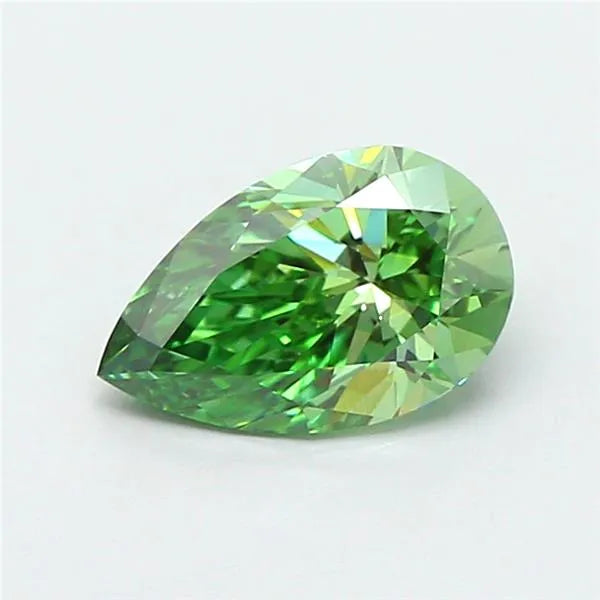 1.10ct Pear Lab Grown Diamond (Colour Fancy Vivid Green, Clarity VVS2, IGI Certified)