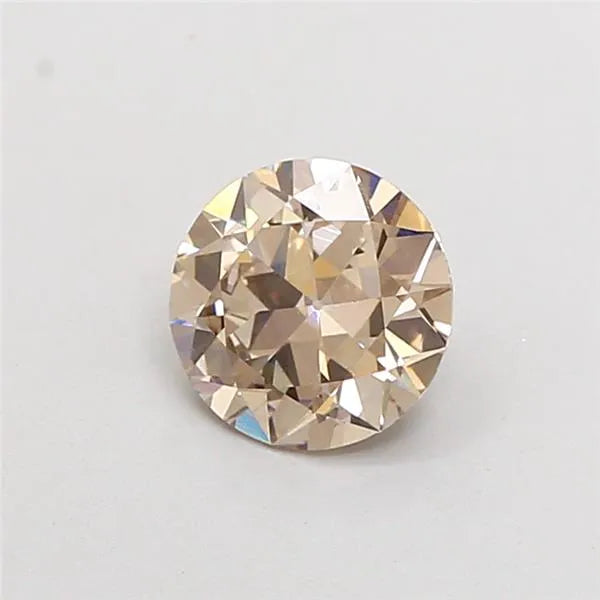 1.10ct Round Lab Grown Diamond (Colour Fancy Light Brown, Clarity VVS2, Cut VG, IGI Certified)