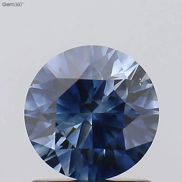 1.10ct Round Lab Grown Diamond (Colour Fancy Vivid Blue, Clarity VS2, Cut EX, Uncertified)
