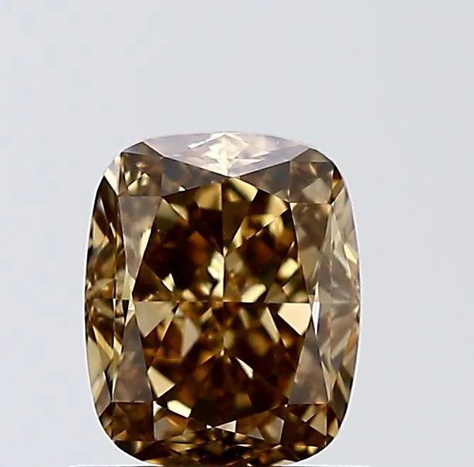 1.11ct Cushion brilliant Natural Diamond (Colour Fancy Dark Yellowish Brown, Clarity VVS2, GIA Certified)
