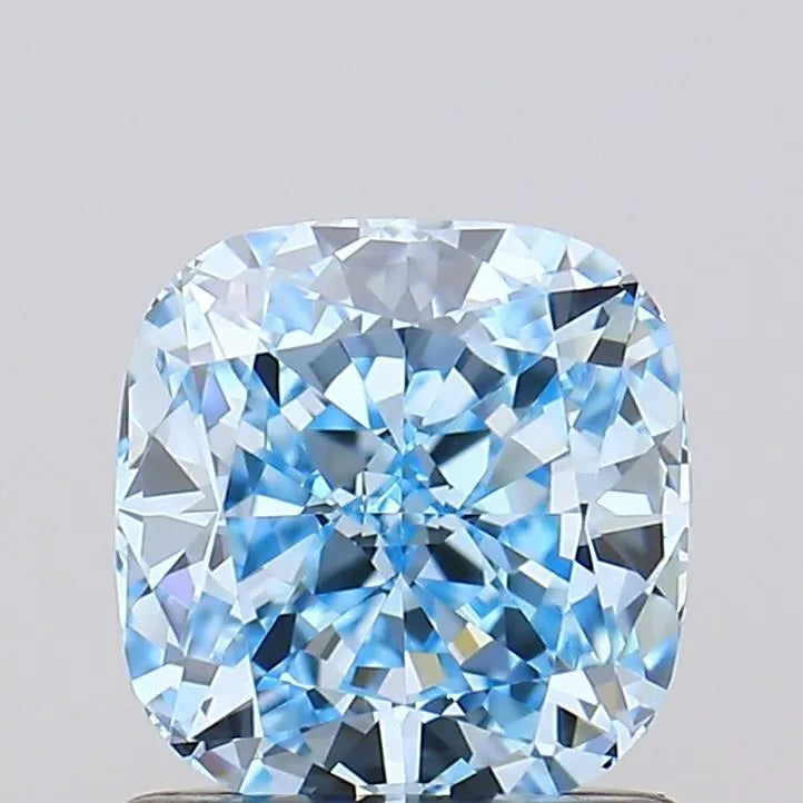 1.11ct Cushion modified Lab Grown Diamond (Colour Fancy Vivid Blue, Clarity VVS2, IGI Certified)