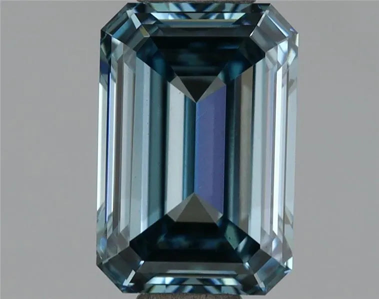 1.11ct Emerald Lab Grown Diamond (Colour Fancy Vivid Blue, Clarity VS2, Cut EX, Uncertified)