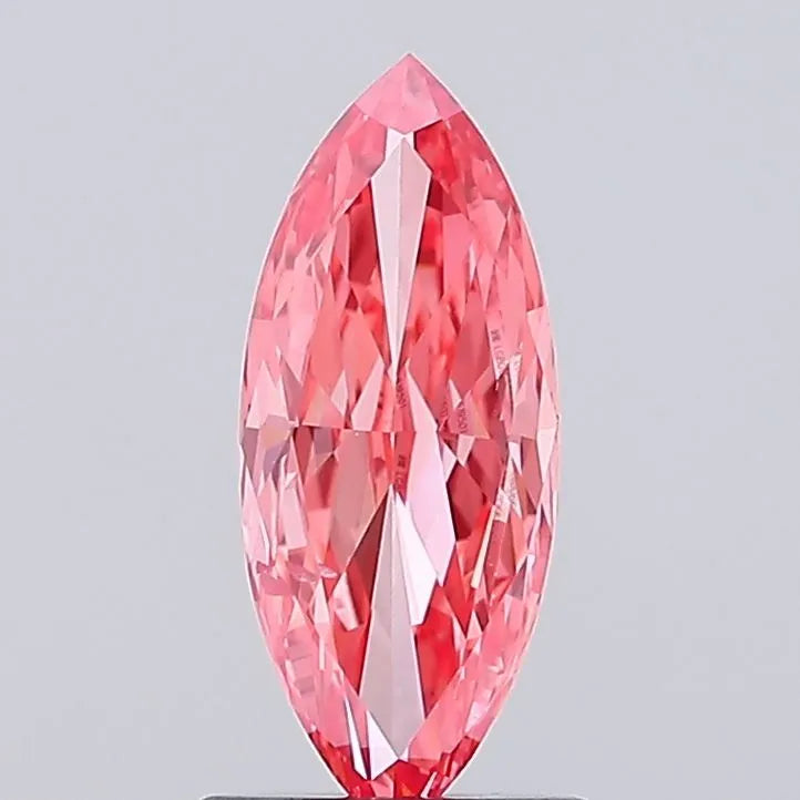 1.11ct Marquise Lab Grown Diamond (Colour Fancy Vivid Pink, Clarity SI1, IGI Certified)