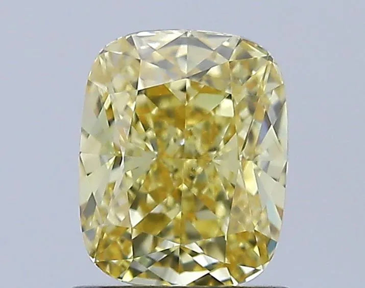 1.12ct Cushion modified Lab Grown Diamond (Colour Fancy Intense Yellow, Clarity VVS2, IGI Certified)