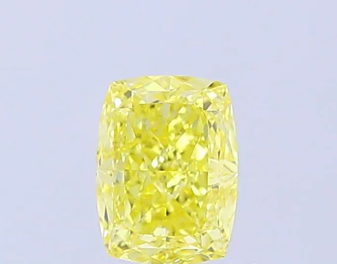 1.12ct Cushion modified Lab Grown Diamond (Colour Fancy Vivid Yellow, Clarity VVS2, IGI Certified)