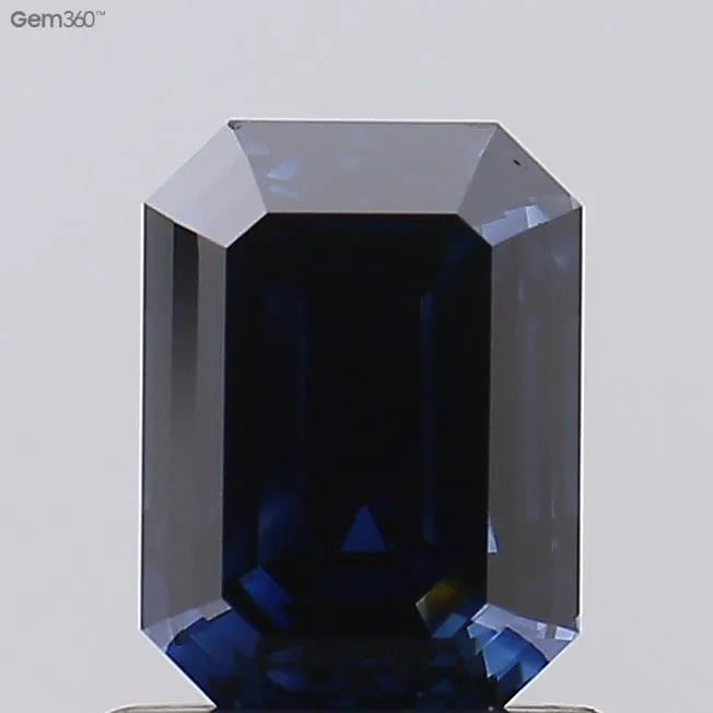 1.12ct Emerald Lab Grown Diamond (Colour Fancy Dark Blue, Clarity VS2, Uncertified)
