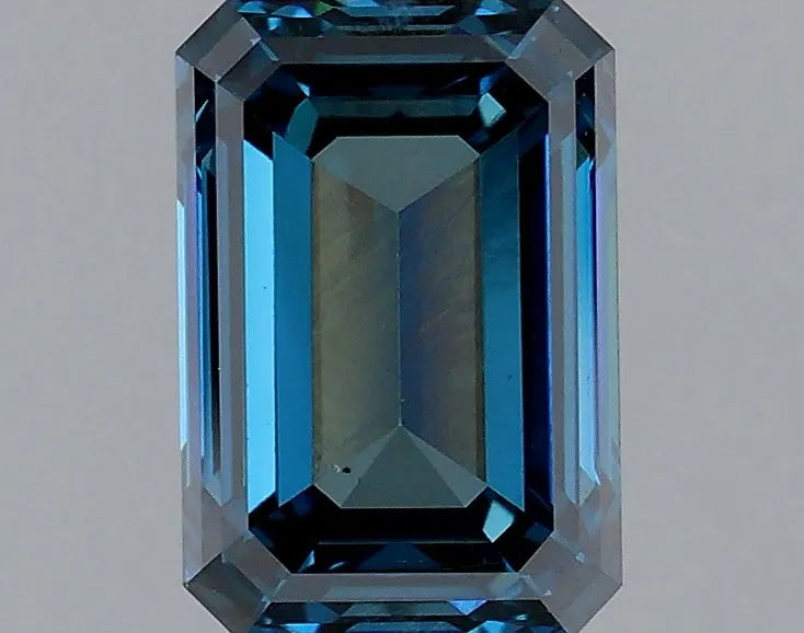 1.12ct Emerald Lab Grown Diamond (Colour Fancy Deep Greenish Blue, Clarity VS1, Cut VG, IGI Certified)
