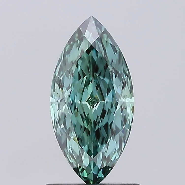 1.12ct Marquise Lab Grown Diamond (Colour Fancy Vivid Green, Clarity VVS2, IGI Certified)