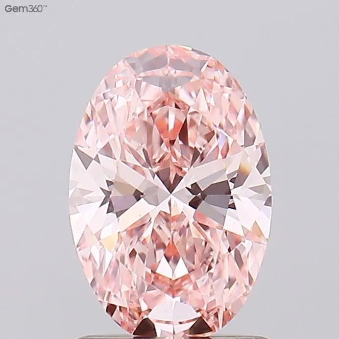 1.12ct Oval Lab Grown Diamond (Colour Fancy Intense Pink, Clarity VVS2, IGI Certified)