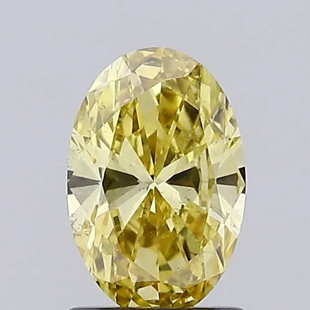 1.12ct Oval Lab Grown Diamond (Colour Fancy Vivid Yellow, Clarity VS2, Uncertified)