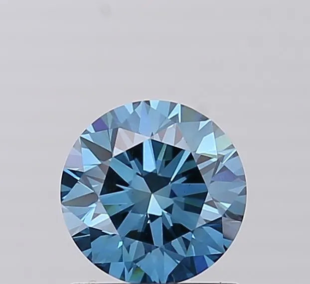 1.12ct Round Lab Grown Diamond (Colour Fancy Vivid Blue, Clarity VVS2, Cut ID, IGI Certified)