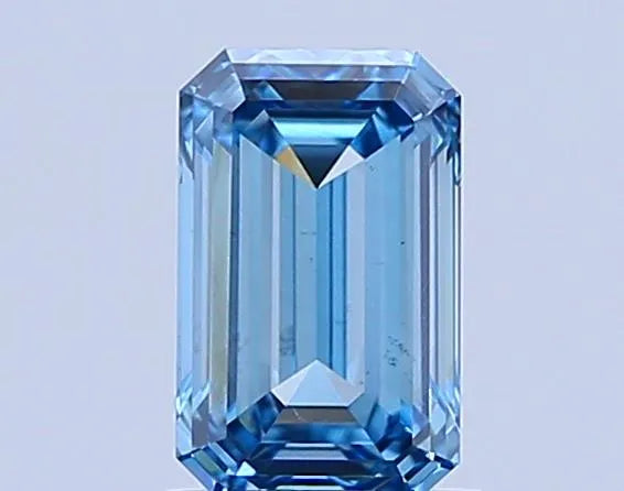 1.13ct Emerald Lab Grown Diamond (Colour Fancy Vivid Blueish Blue, Clarity VS2, Cut VG, Uncertified)