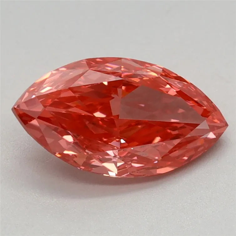 1.13ct Marquise Lab Grown Diamond (Colour Fancy Vivid Pink, Clarity VVS2, IGI Certified)