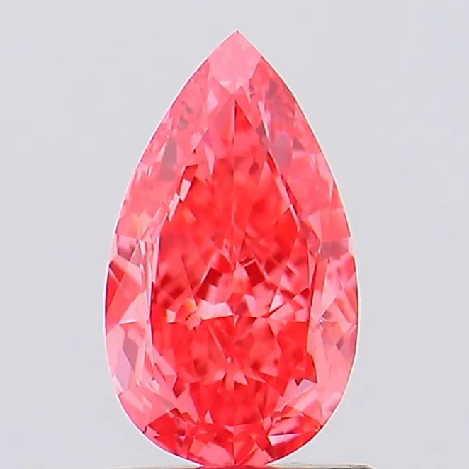 1.14ct Pear Lab Grown Diamond (Colour Fancy Vivid Pink, Clarity VS1, IGI Certified)