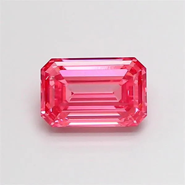 1.15ct Emerald Lab Grown Diamond (Colour Fancy Vivid Pink, Clarity VVS2, IGI Certified)