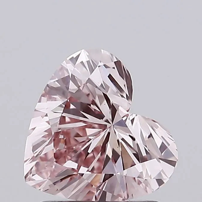 1.15ct Heart Lab Grown Diamond (Colour Fancy Brown Pink, Clarity VS1, IGI Certified)