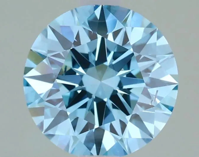 1.15ct Round Lab Grown Diamond (Colour Fancy Intense Greenish Blue, Clarity SI1, Cut ID, IGI Certified)