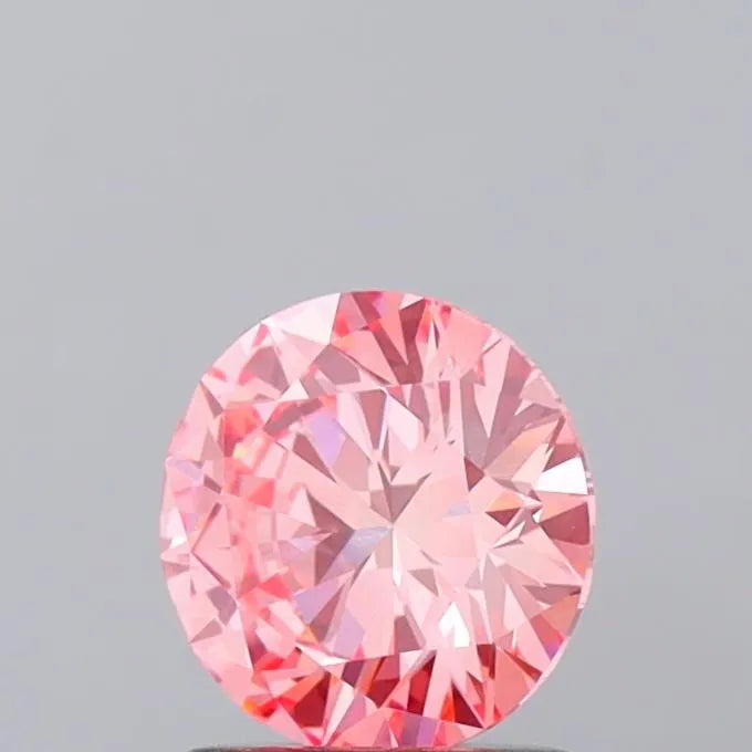 1.15ct Round Lab Grown Diamond (Colour Fancy Vivid Pink, Clarity VS1, Cut EX, IGI Certified)