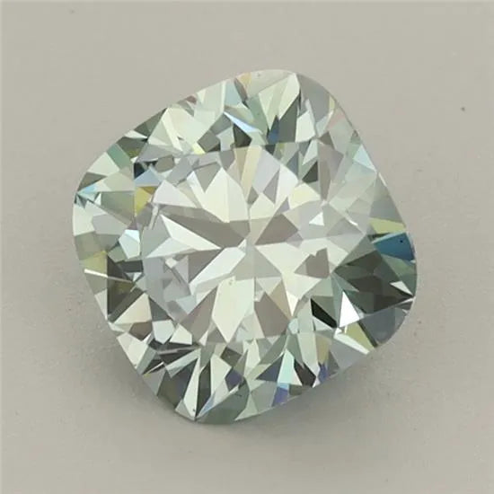 1.16ct Cushion modified Lab Grown Diamond (Colour Fancy Vivid Blueish Green, Clarity VS1, IGI Certified)