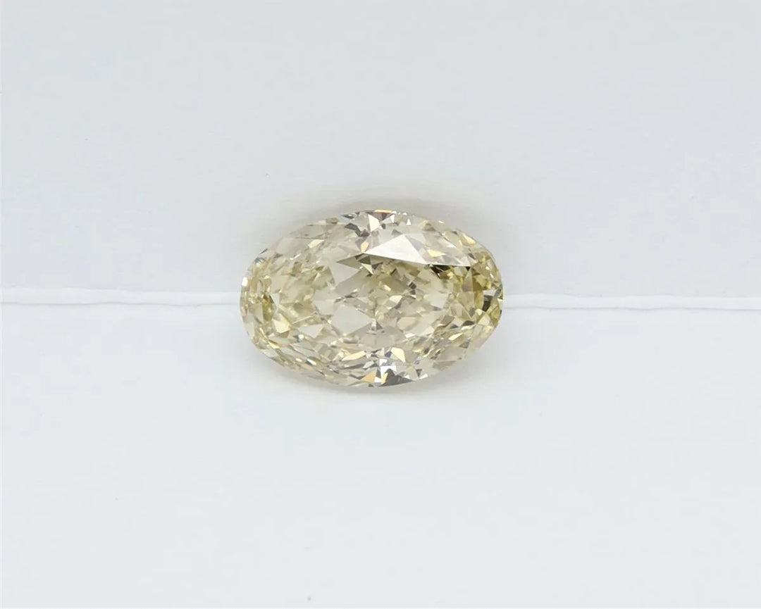 1.17ct Oval Lab Grown Diamond (Colour Fancy Light Gray Yellow, Clarity VVS2, IGI Certified)