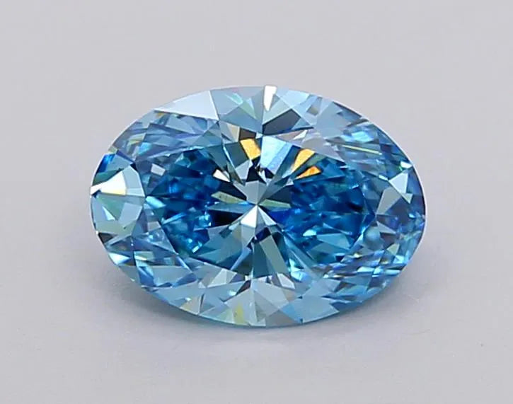 1.17ct Oval Lab Grown Diamond (Colour Fancy Vivid Blue, Clarity VS1, Cut EX, Uncertified)